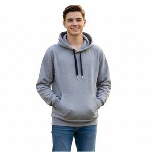 Amnesia Gray Men Small Activewear Athletic Hoodie Long Sleeved Sweatshirt